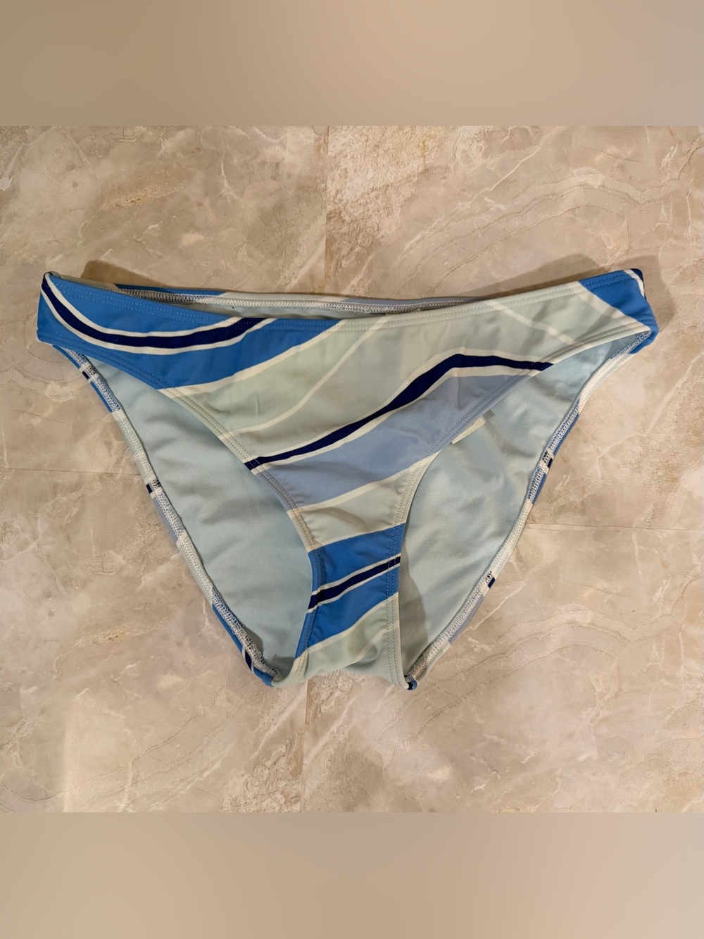 Hollister Light and Navy Blue Wave One-Piece